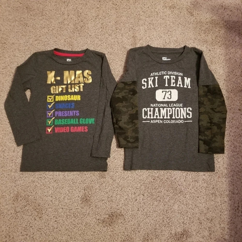 Epic Threads Boys Long Sleeve Shirts Bundle 7